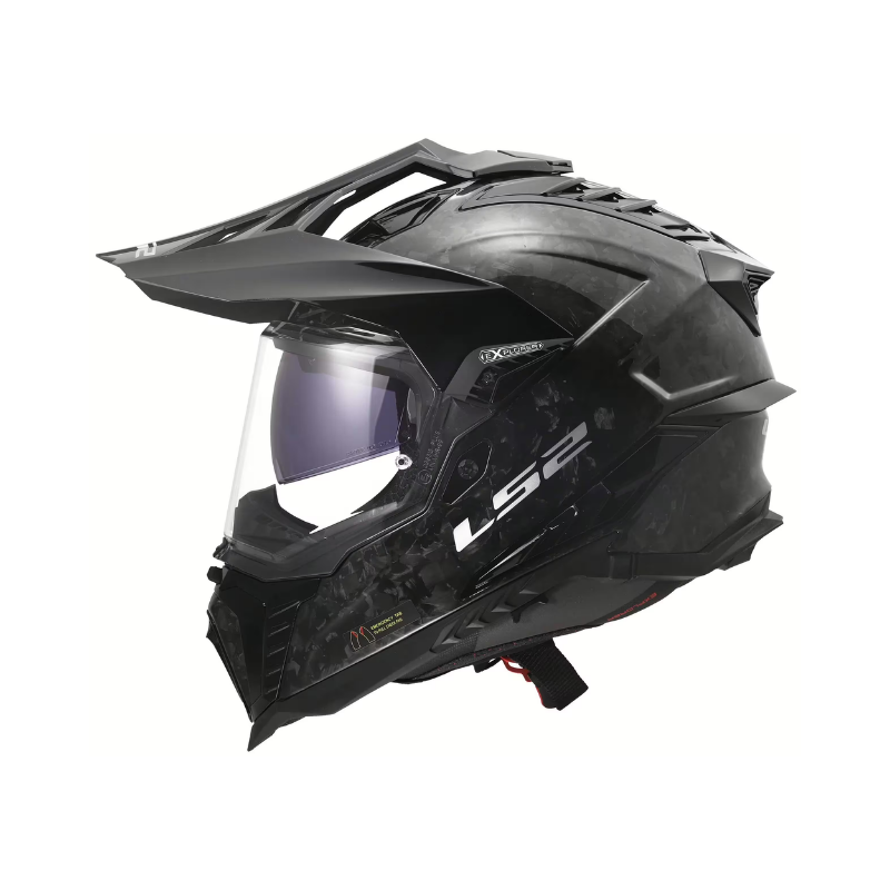 LS2 MX701 Explorer Carbon Forged Enduro Helmet ECE 22.06 Carbon Adventure Helmet
