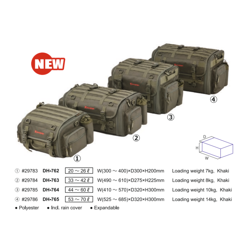 Daytona HenlyBegins DH-763 Hecktasche 33–42 L Kaki