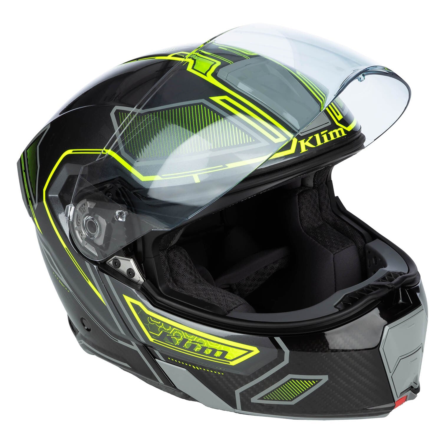 Klim GT1 Expedition Helm ECE/DOT Encrypted Gloss Asphalt - Hi-Vis