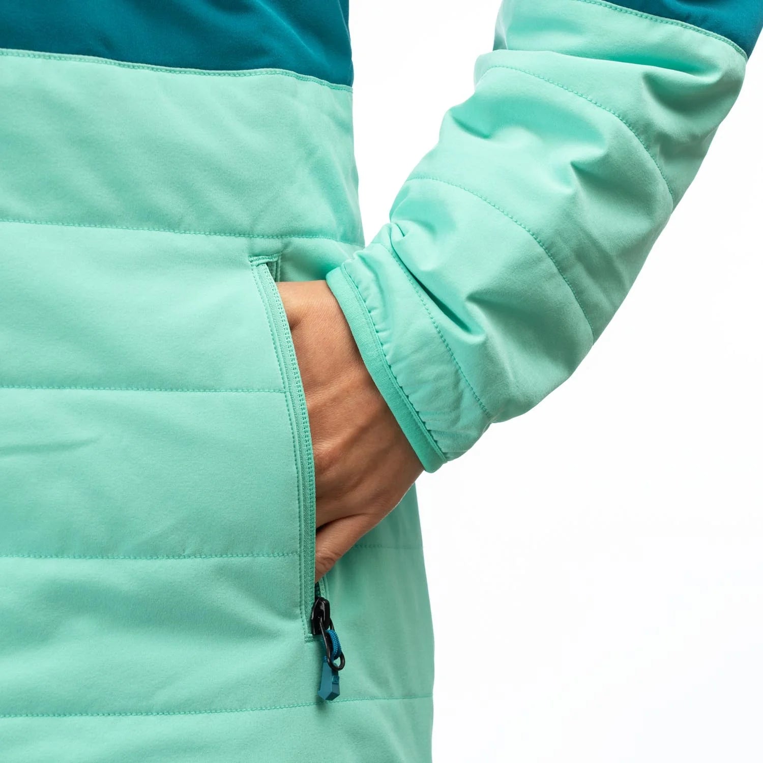 Klim Women's Soteria Insulated Pullover MD Deep Lagoon - Electric Green