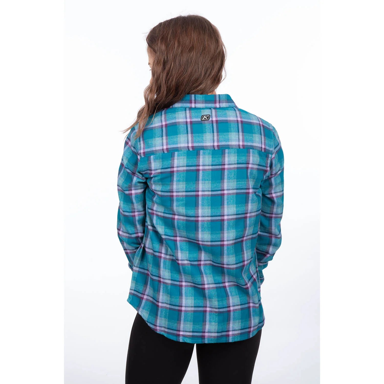 Klim Women's Sunlight Trail Midweight Flannel Shirt MD Deep Lagoon Raspberry Radiance