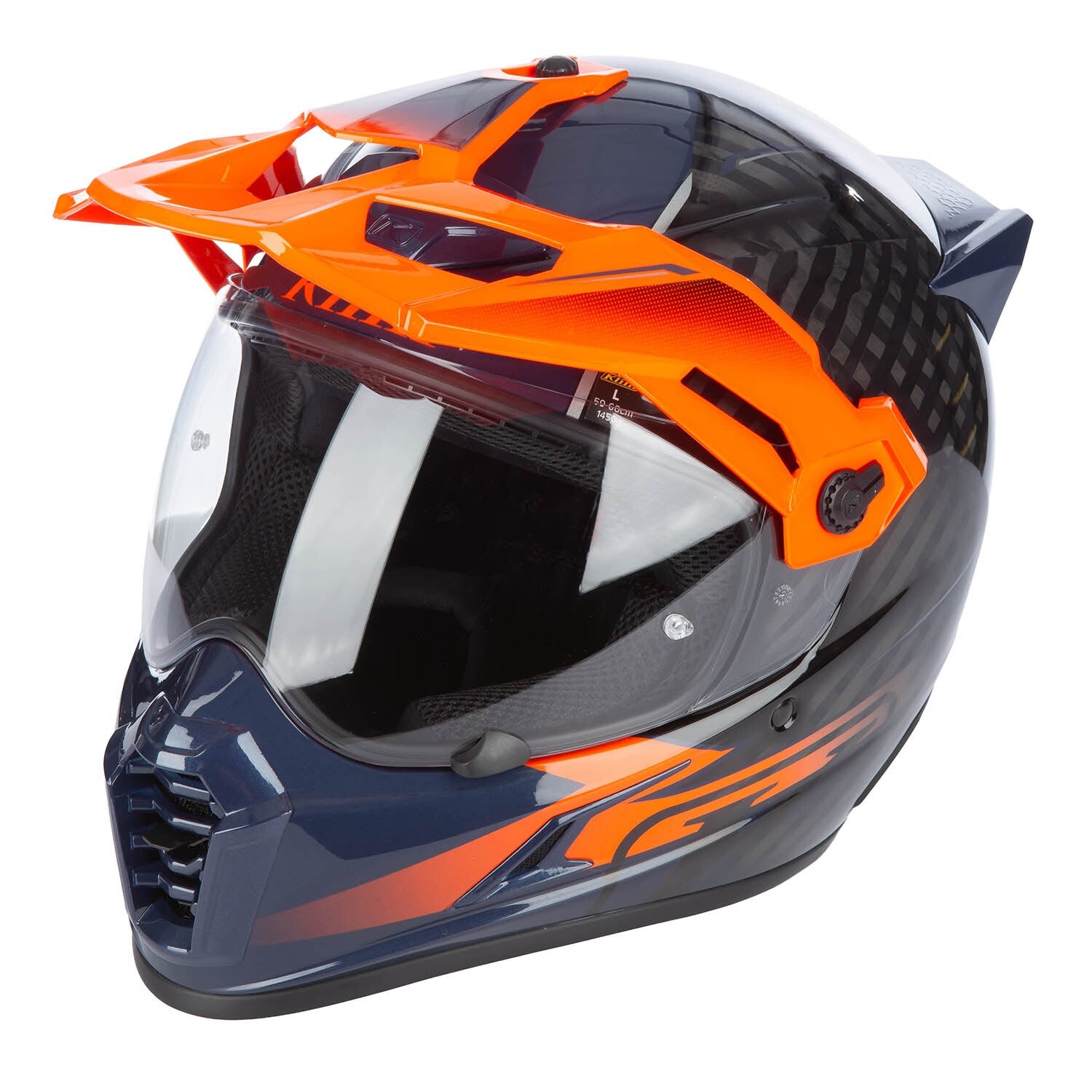 Casque Klim Krios Pro ECE/DOT Echo Gloss Black - Striking Orange - Petrol