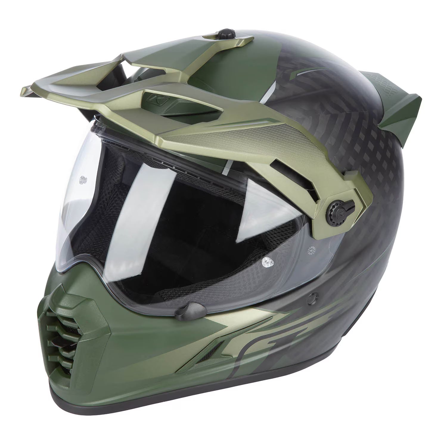 Klim Krios Pro Helm ECE/DOT Echo Matte Black - Rifle Green - Oil Green