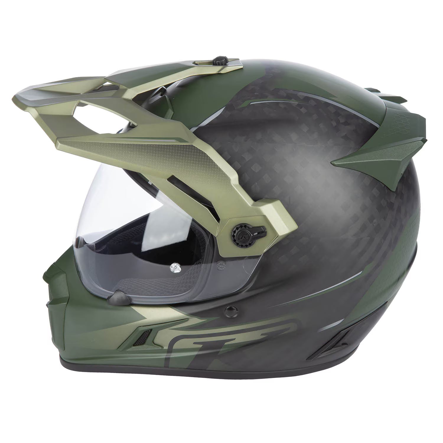 Klim Krios Pro Helm ECE/DOT Echo Matte Black - Rifle Green - Oil Green