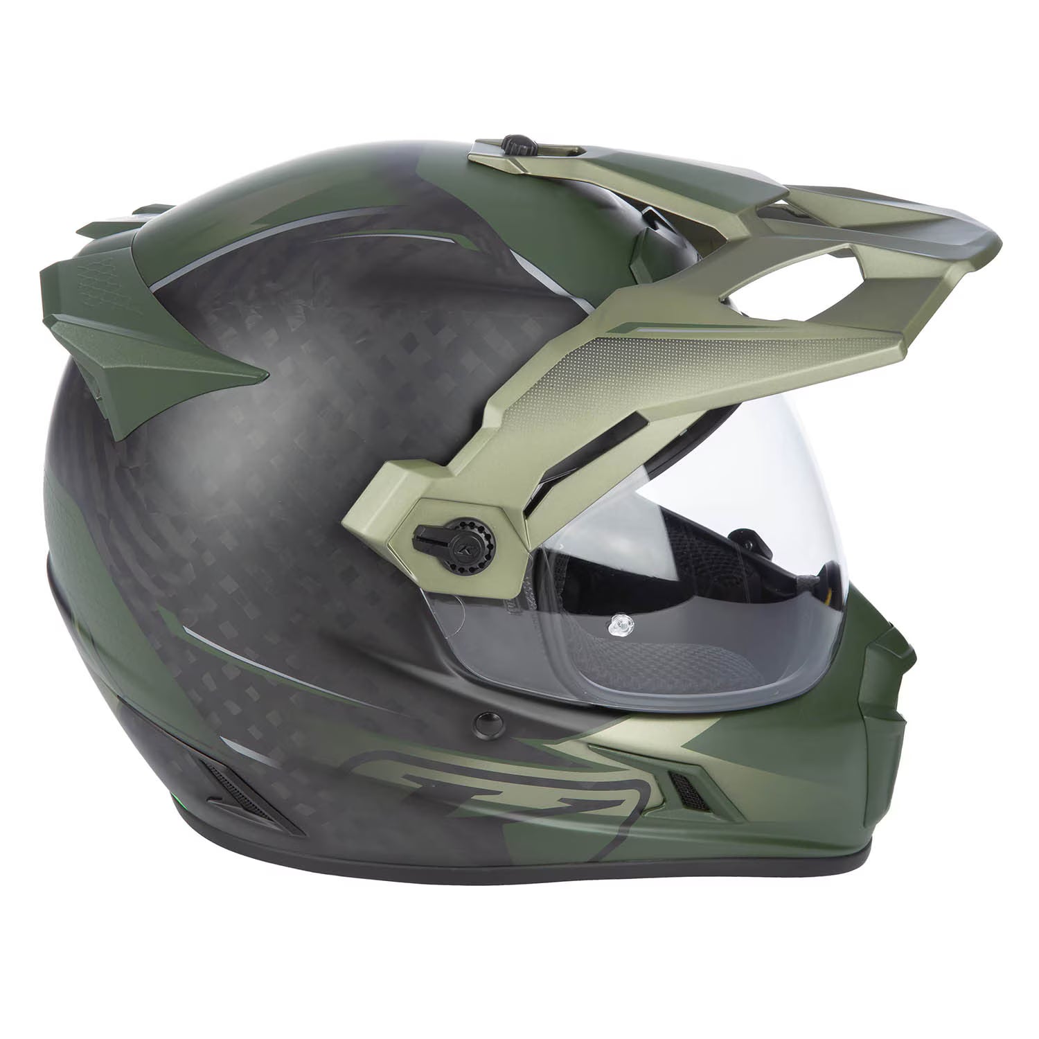 Klim Krios Pro Helm ECE/DOT Echo Matte Black - Rifle Green - Oil Green