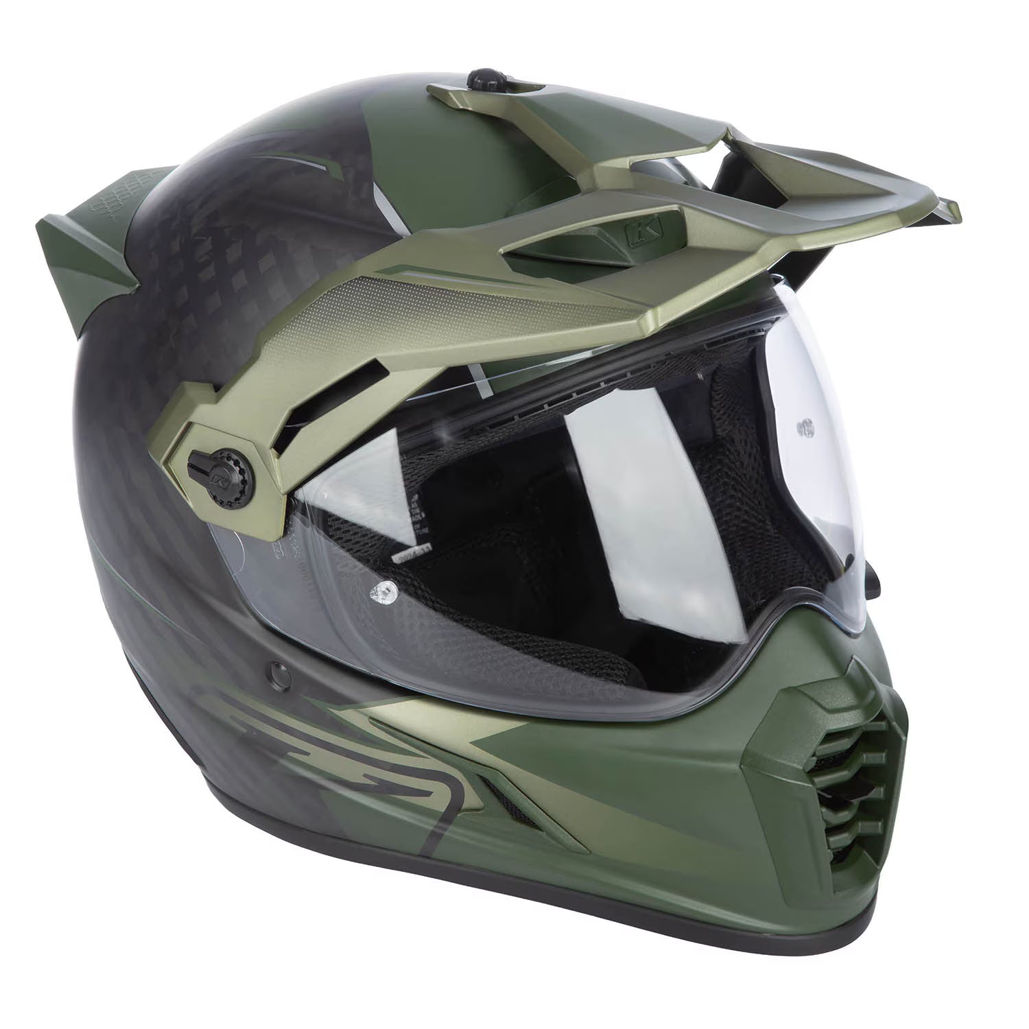 Klim Krios Pro Helm ECE/DOT Echo Matte Black - Rifle Green - Oil Green