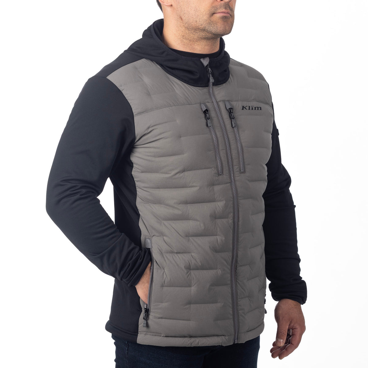 Klim Boulder Hybrid Hooded Jacket – Castlerock - Black