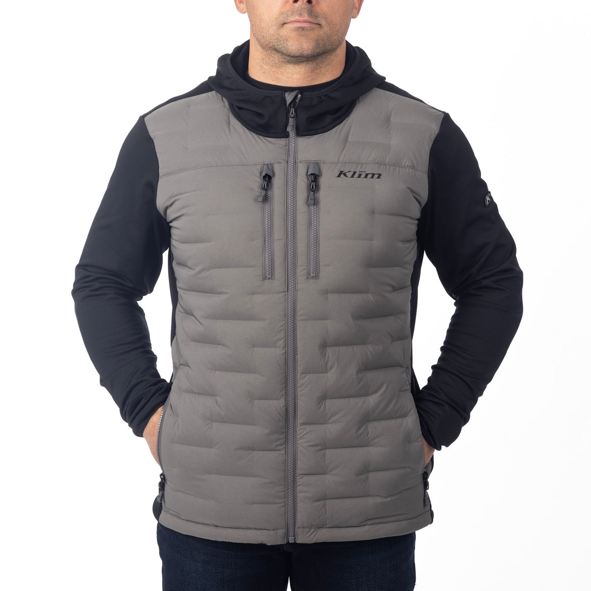 Klim Boulder Hybrid Hooded Jacket – Castlerock - Black