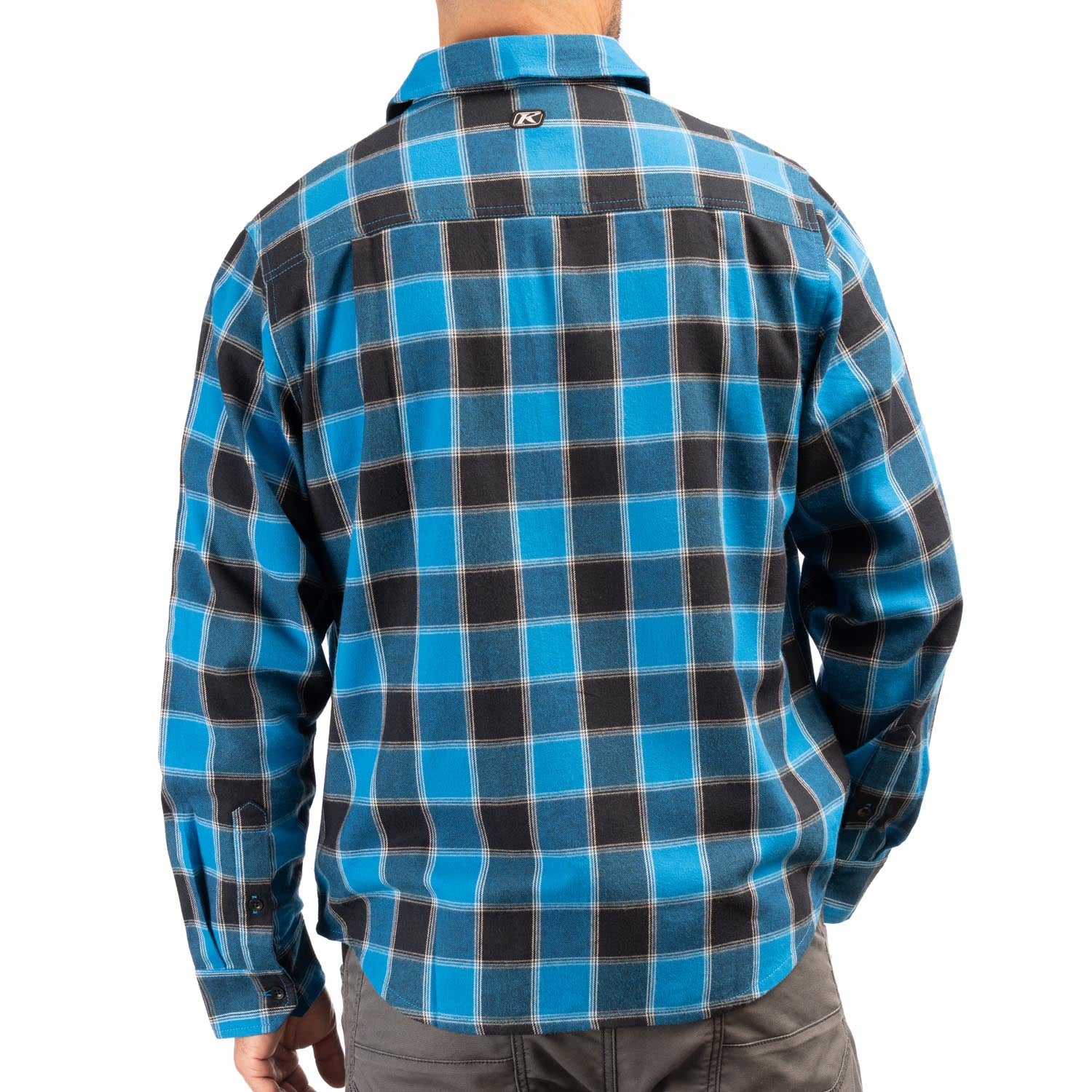Klim Cottonwood Midweight Flannel Shirt LG Imperial Blue Black