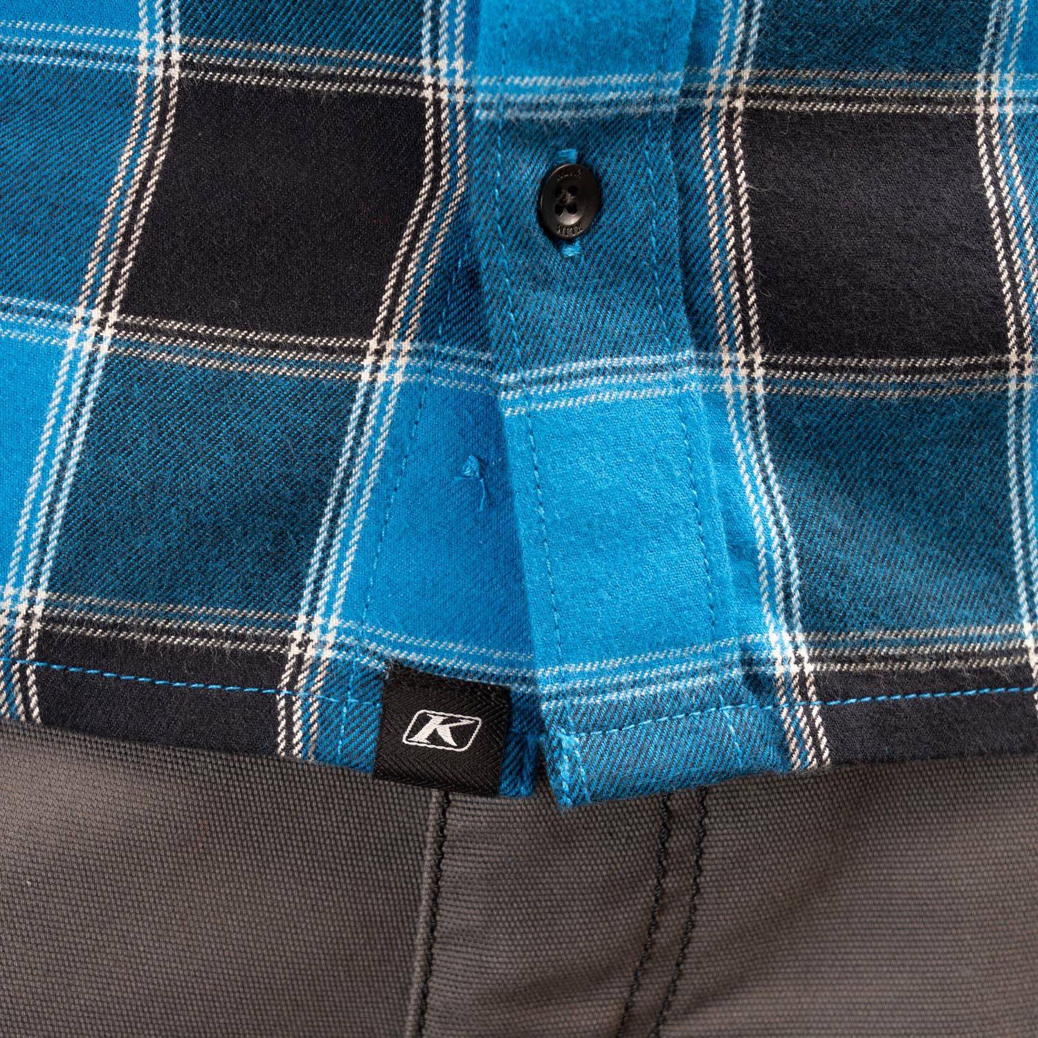 Klim Cottonwood Midweight Flannel Shirt LG Imperial Blue Black