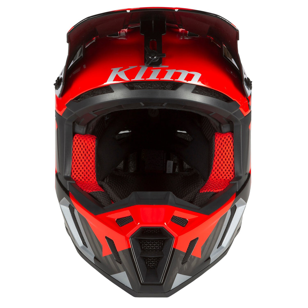 Klim F5 Helm ECE Amp Fiery Red - Metallic Silver