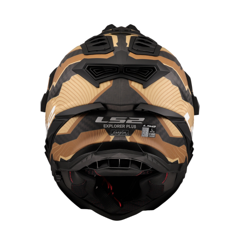 LS2 Helmet MX701 Explorer Carbon Trick Matte Brown Sand