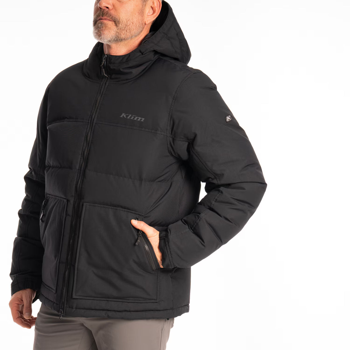 Klim Sawtooth Down Hooded Jacke – Black