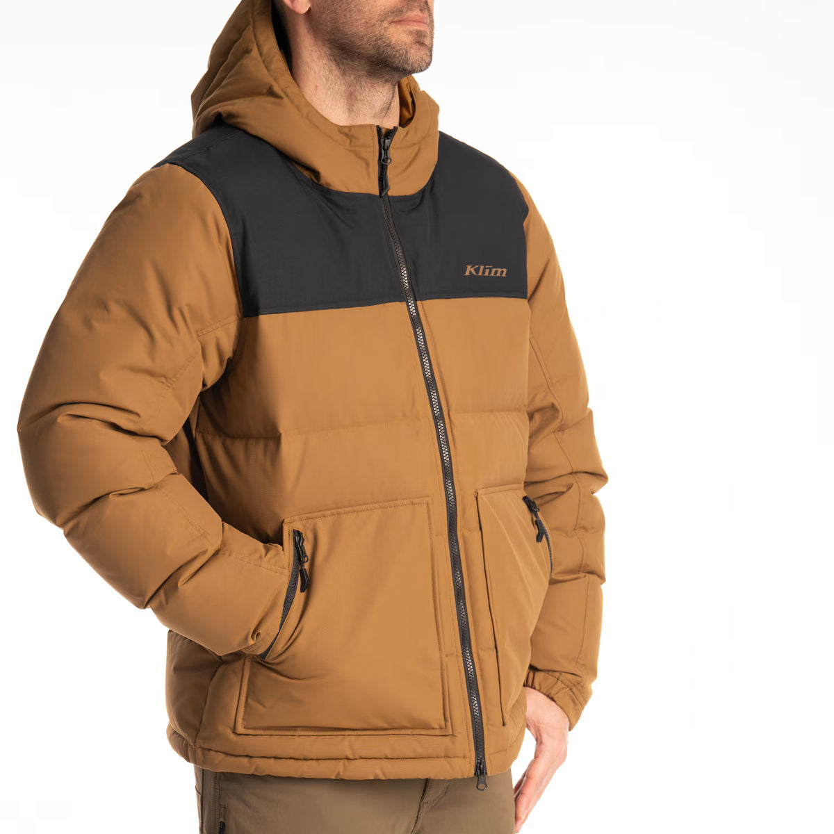 Klim Sawtooth Down Hooded Jacke – Breen - Black