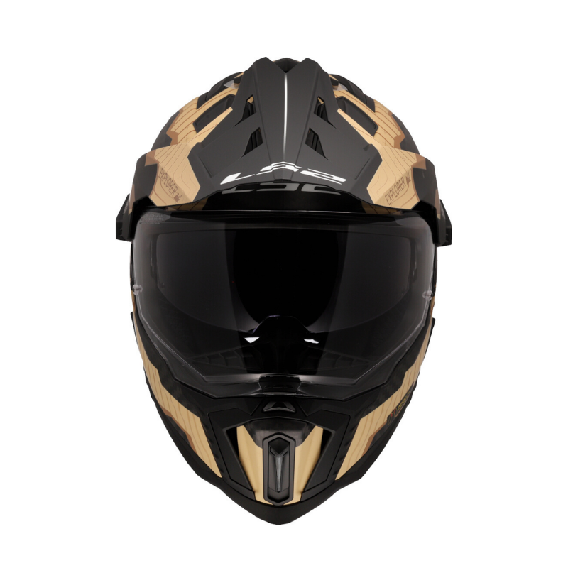 LS2 Helmet MX701 Explorer Carbon Trick Matte Brown Sand