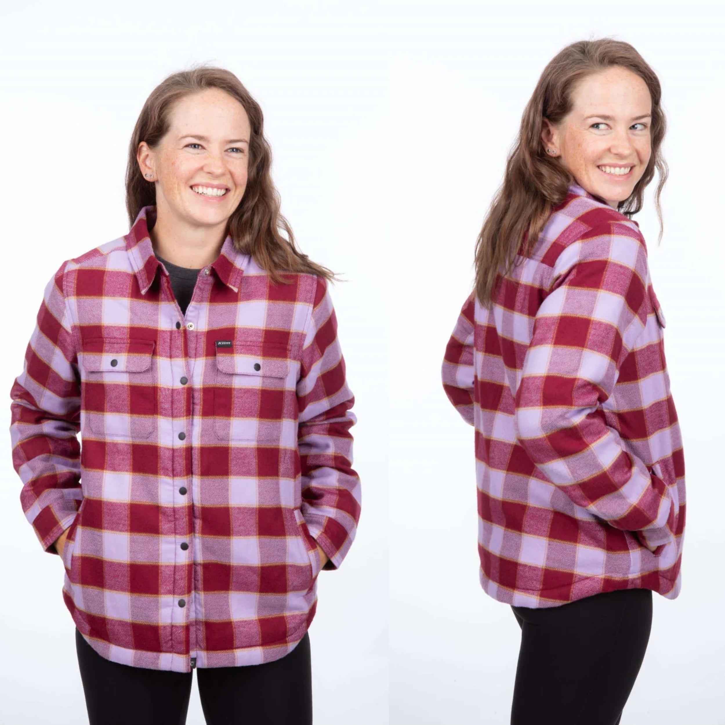 Klim Women's Clouds Rest Fleece Lined Flannel Shirt MD Lavender Heist