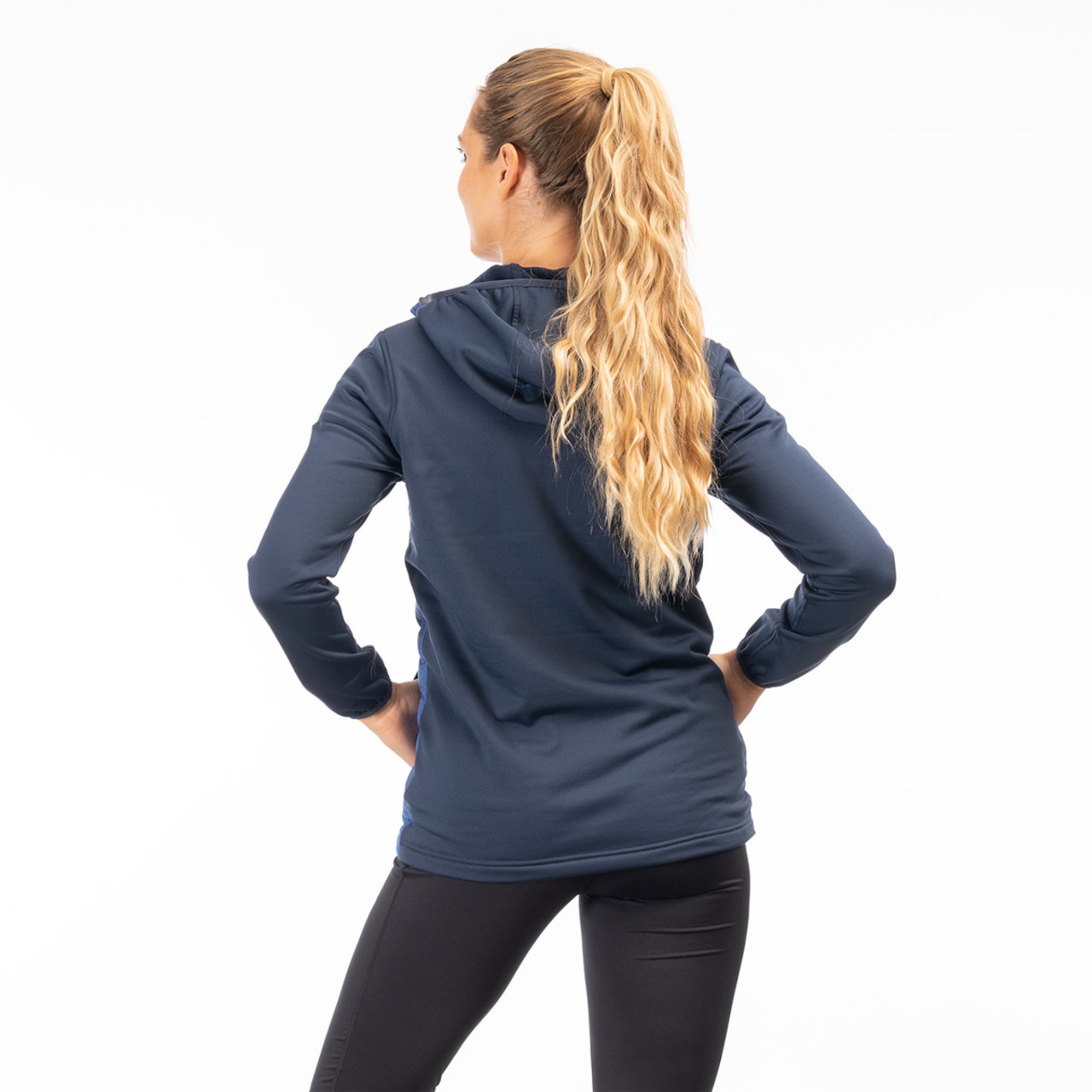 Klim Women's Luna Stretch Down Hybrid Hoodie MD Mazarine Blue Dress Blues