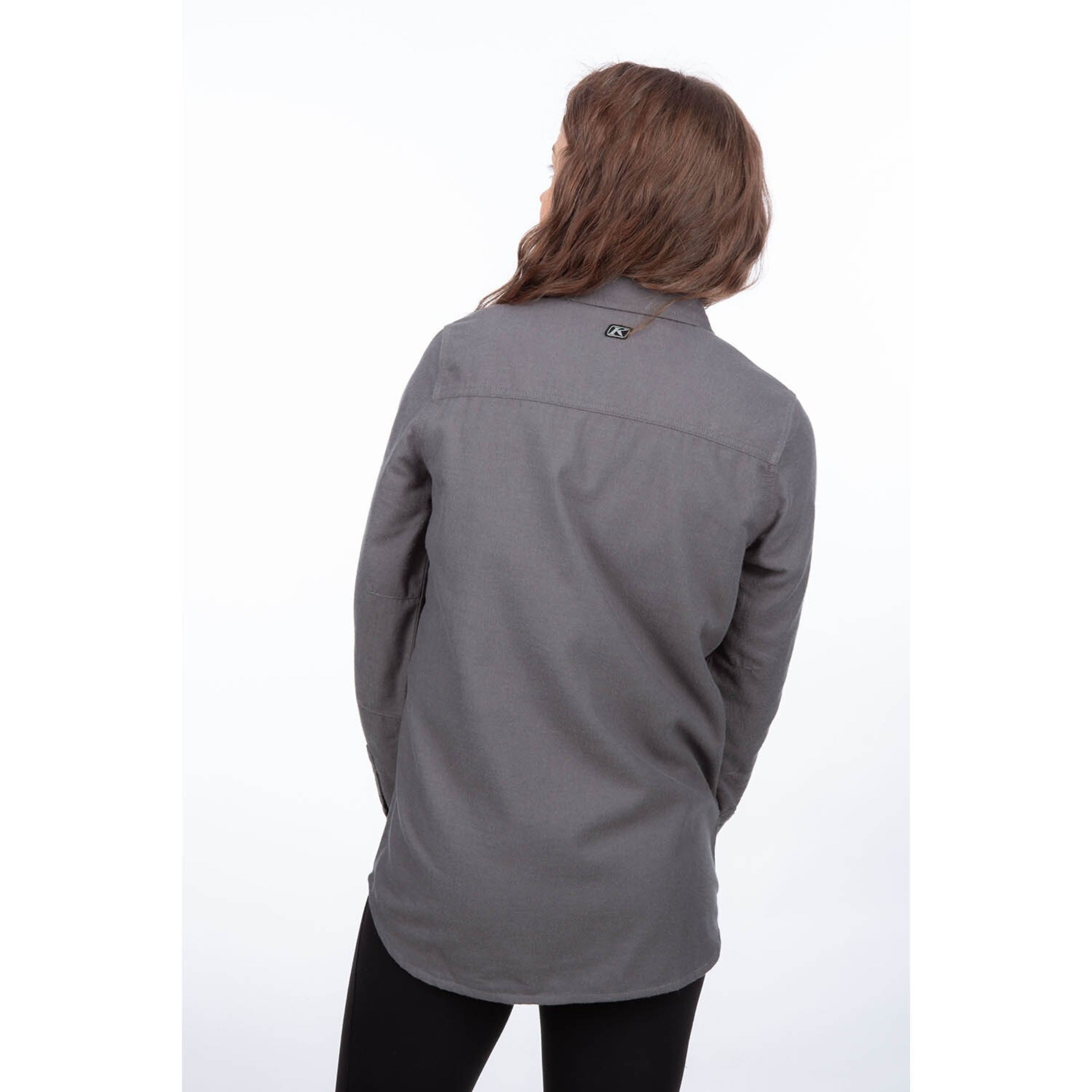 Klim Women's Kinsey Midweight Flannel Shirt MD Asphalt Heather