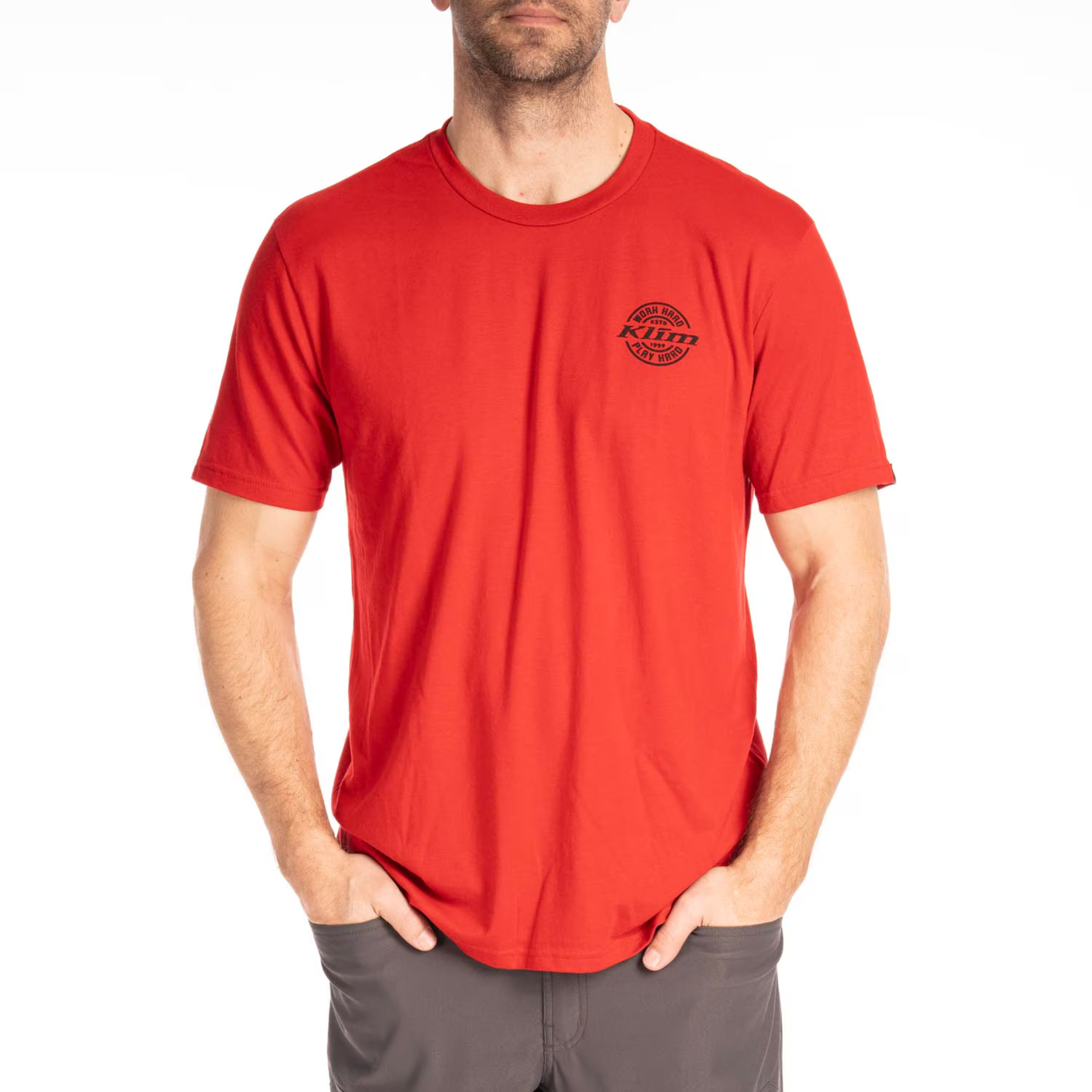 Klim T-Shirt Live to Ride Tri-blend Classic Red Black