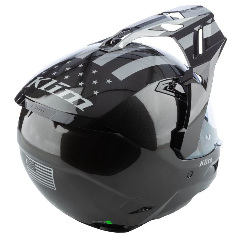 Klim X1 Alpha Helm ECE/DOT Patriot - Gloss Metallic Gunmetal Black