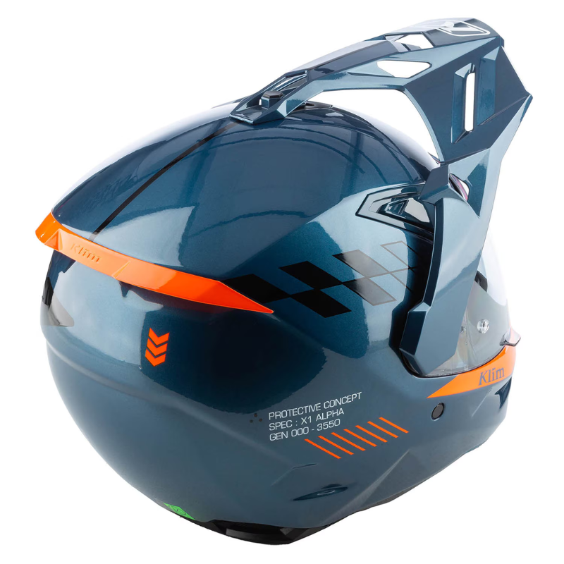 Klim X1 Alpha Helm ECE/DOT Gloss Concept Petrol Strike Orange