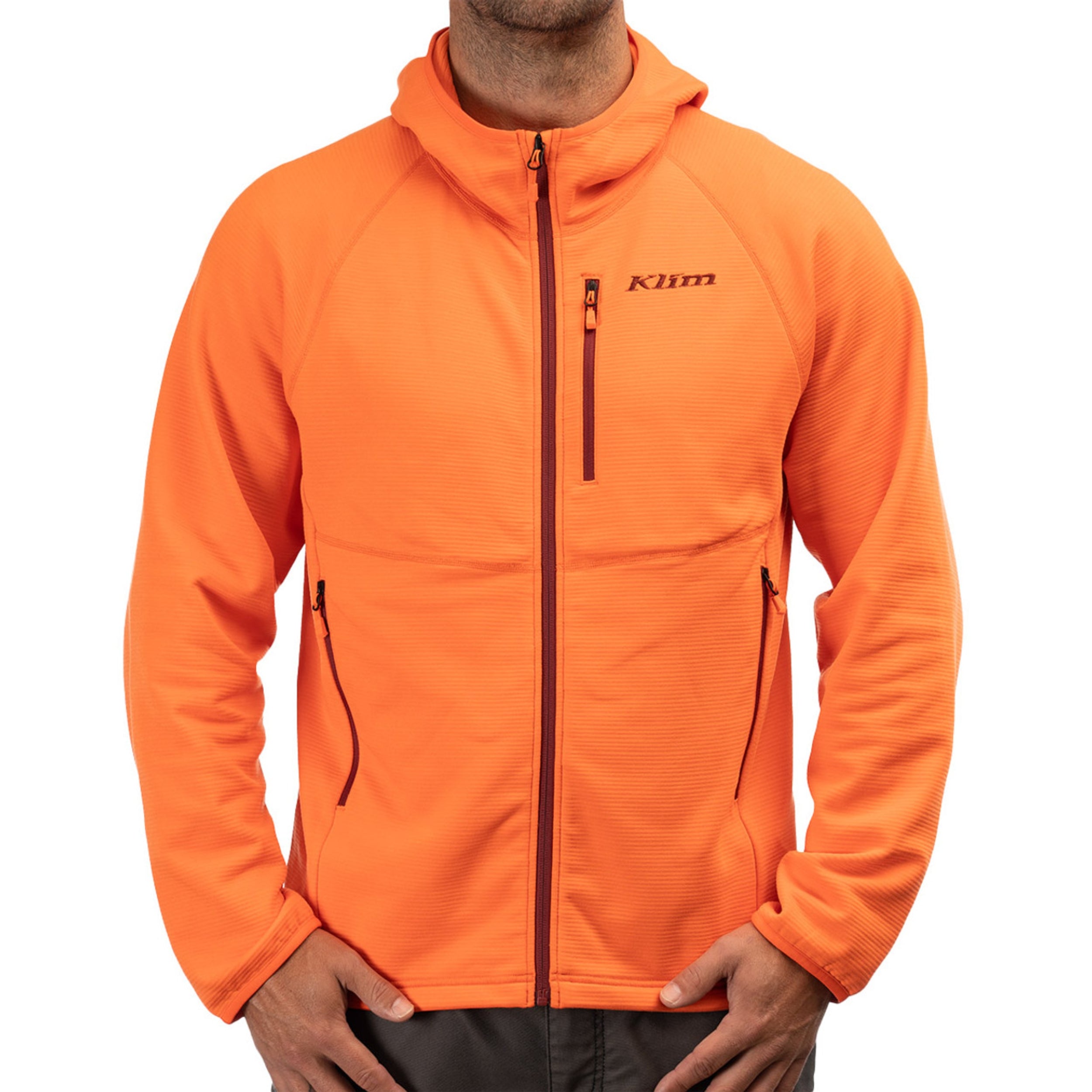 Klim Highline Hoodie LG Orange Cabernet