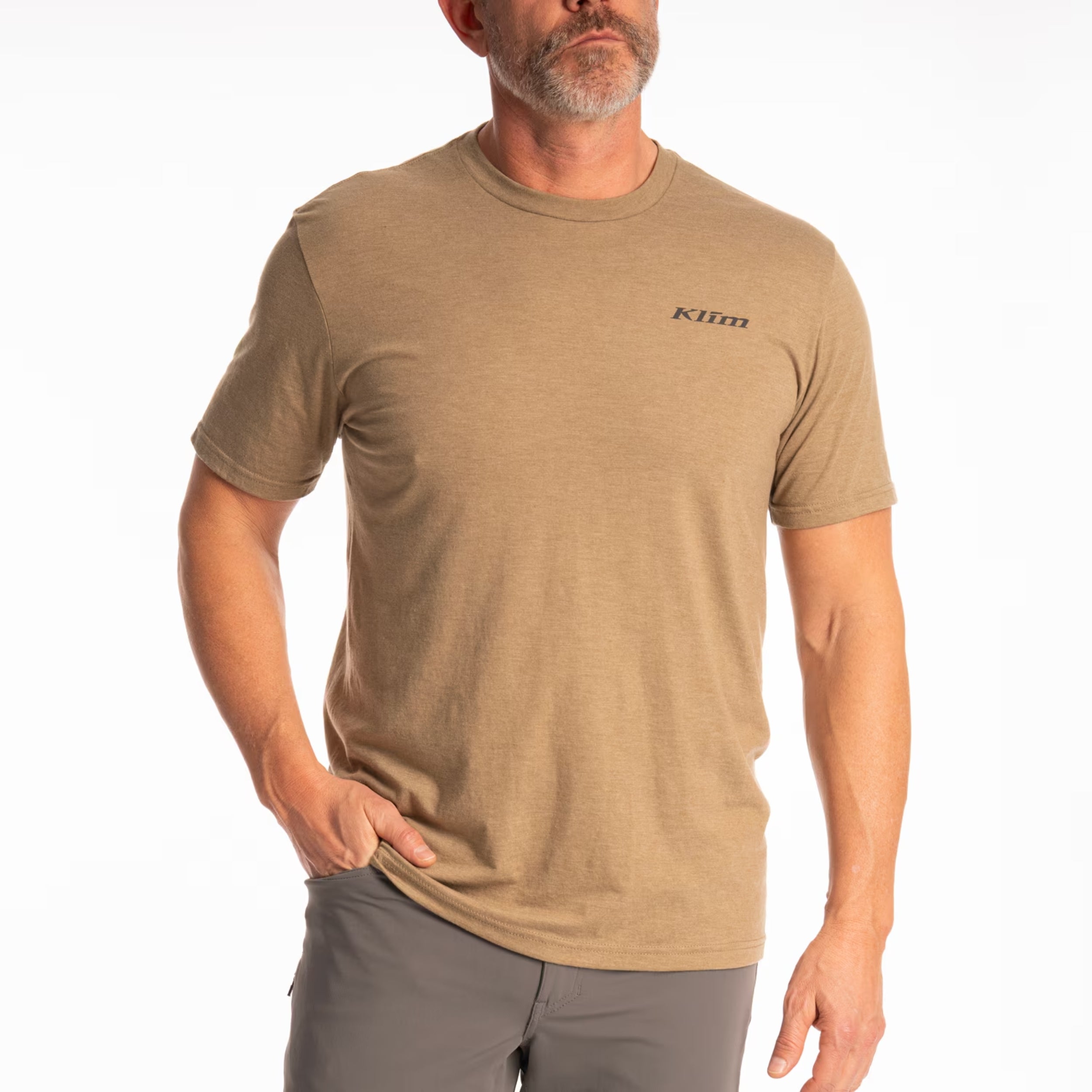 Klim T-Shirt Guts n' Glory Tri-blend Tee Coyote Brown Heather Asphalt