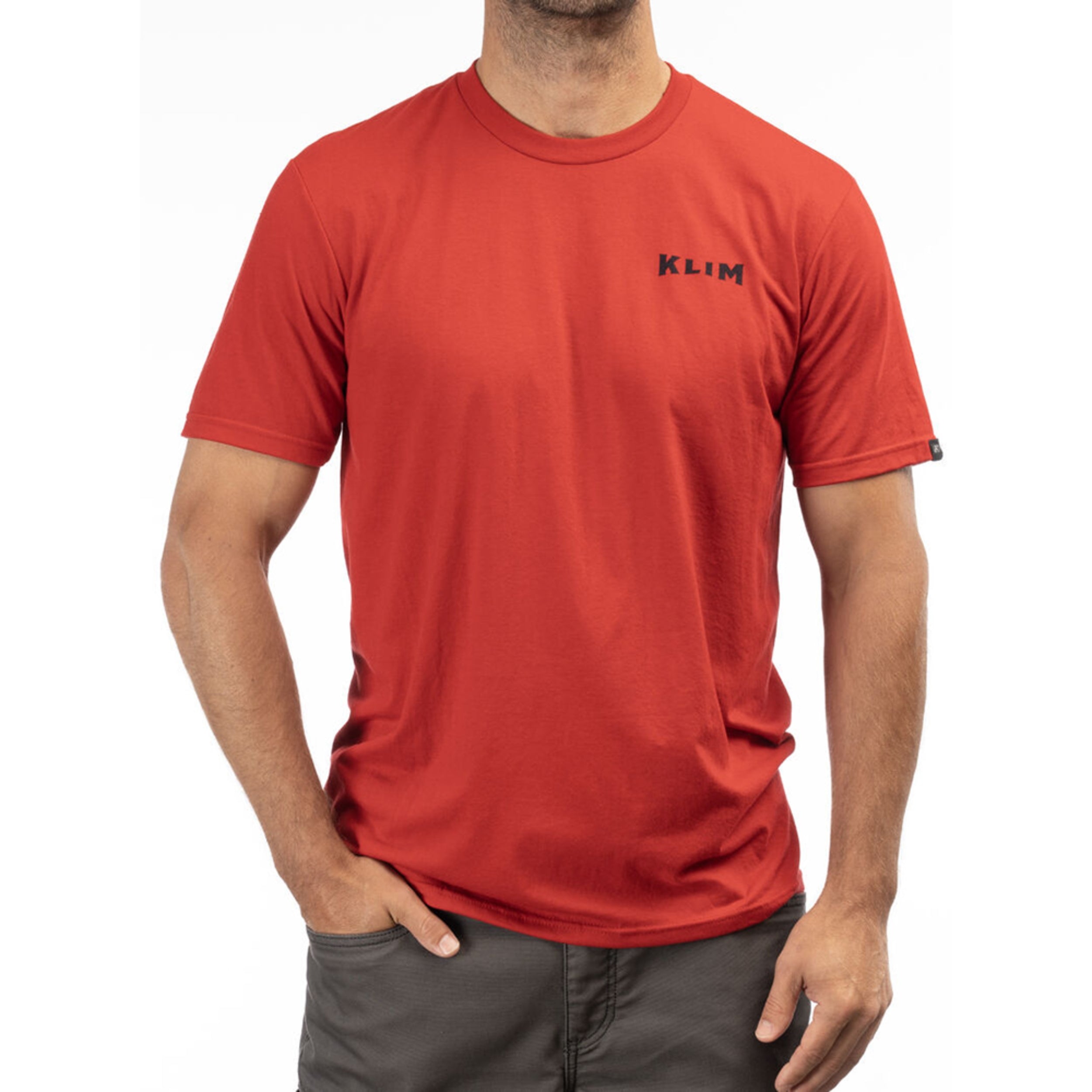Klim T-Shirt Pinned Tri-Blend Tee Classic Red Imperial Blue