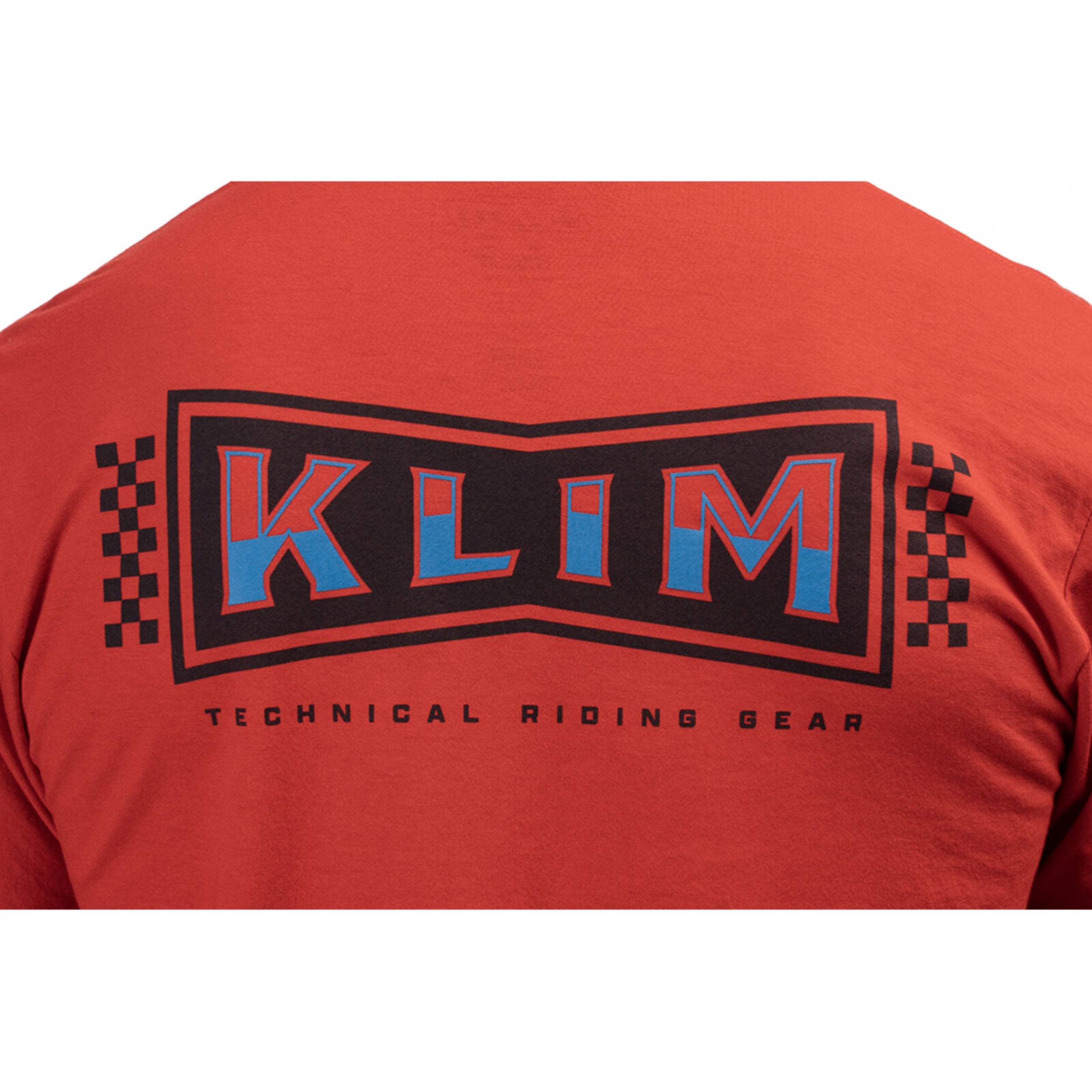 Klim T-Shirt Pinned Tri-Blend Tee Classic Red Imperial Blue
