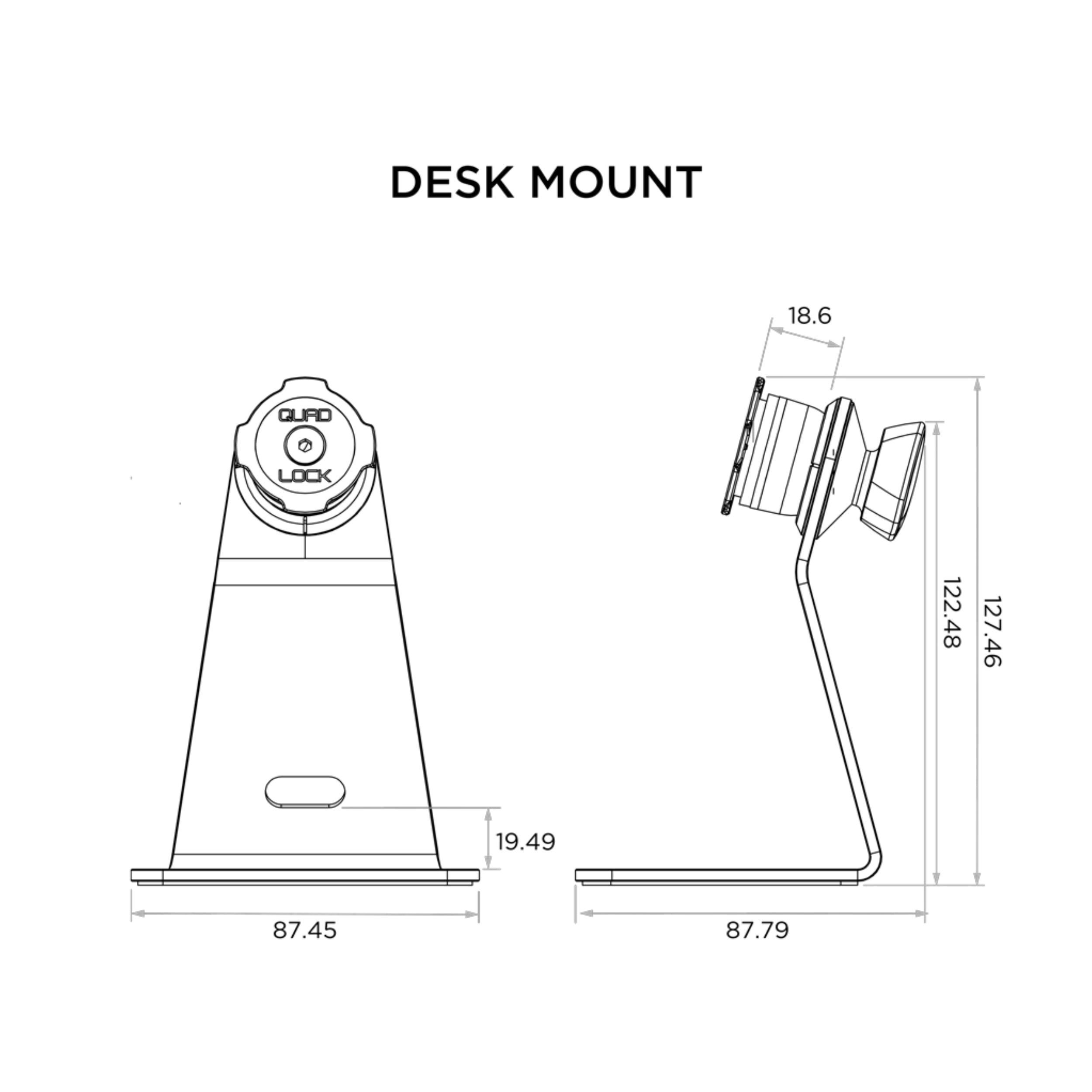 Quad Lock Desk Mount