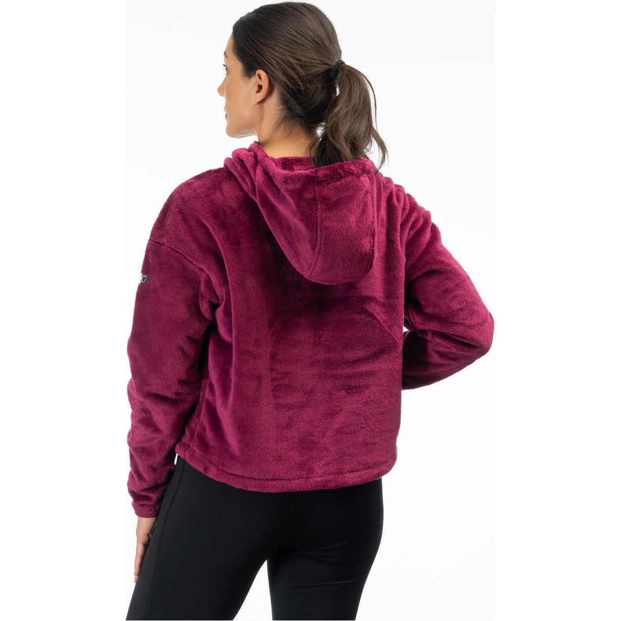 Klim Women's Cascade 1/4 Crop Hoodie MD Raspberry Radiance