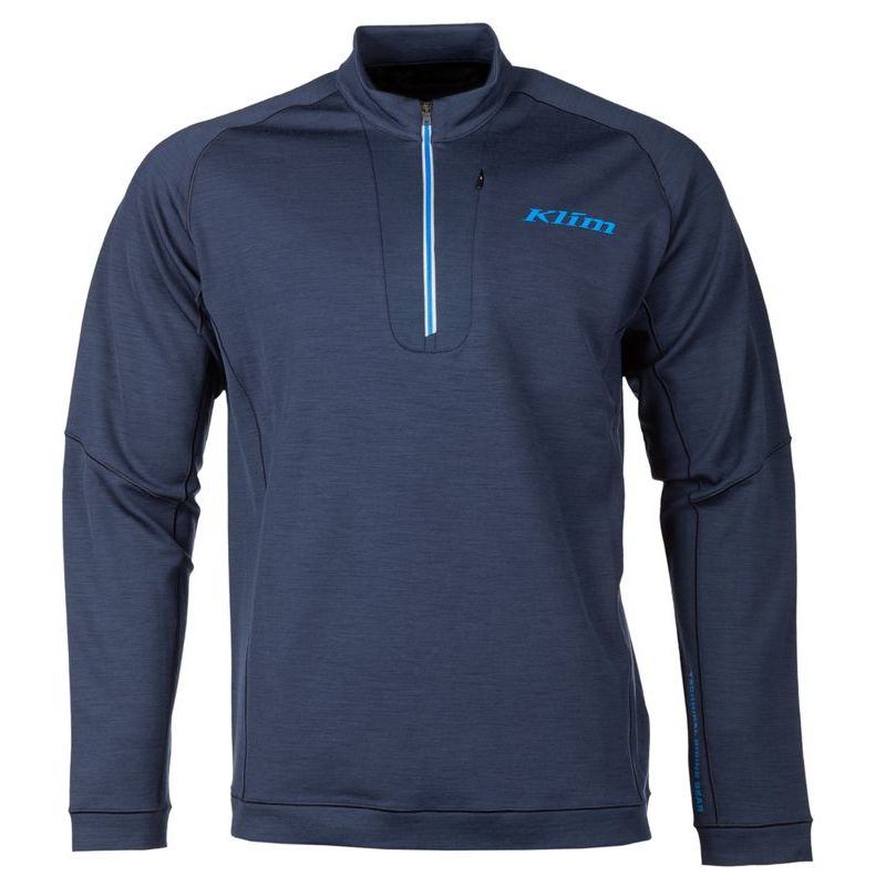 Klim Teton Merino Wool 1/4 Zip Navy Blue