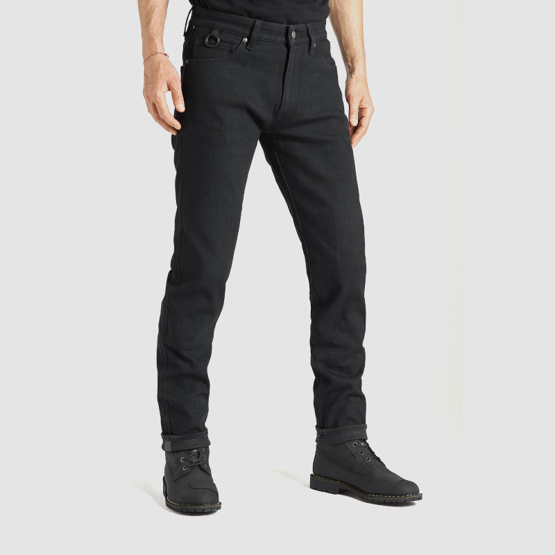Pandomoto STEEL BLACK 02 Men’s Motorcycle Jeans Slim-Fit
