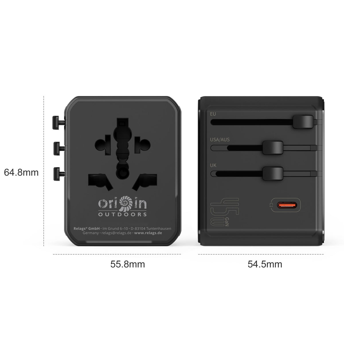 Origin Outdoors Steckeradapter Weltenbummler 45W