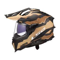 LS2 Helm MX701 Explorer Carbon Trick Matt Brown Sand
