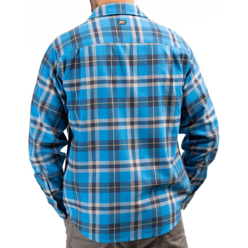 Klim Cottonwood Midweight Flannel Shirt LG Imperial Blue Black
