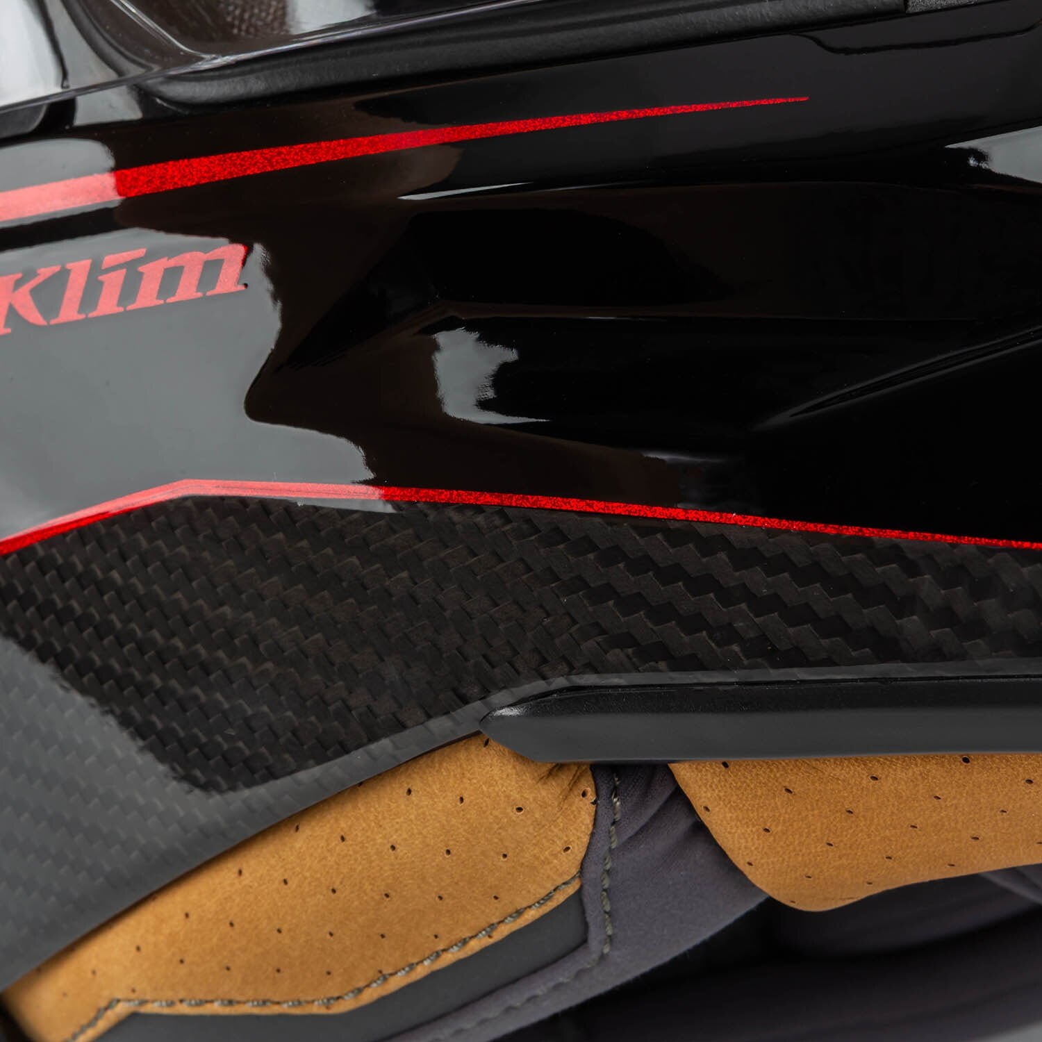 Klim X1 Alpha Helm ECE/DOT Quanta Gloss Black - Fiery Red