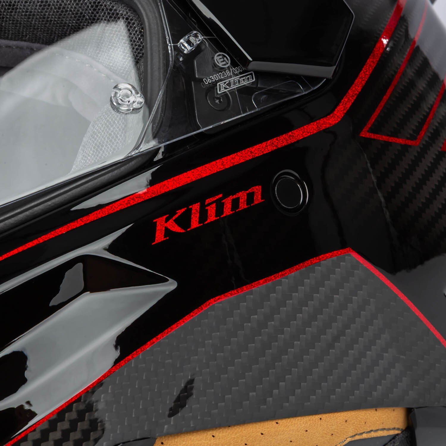 Klim X1 Alpha Helm ECE/DOT Quanta Gloss Black - Fiery Red