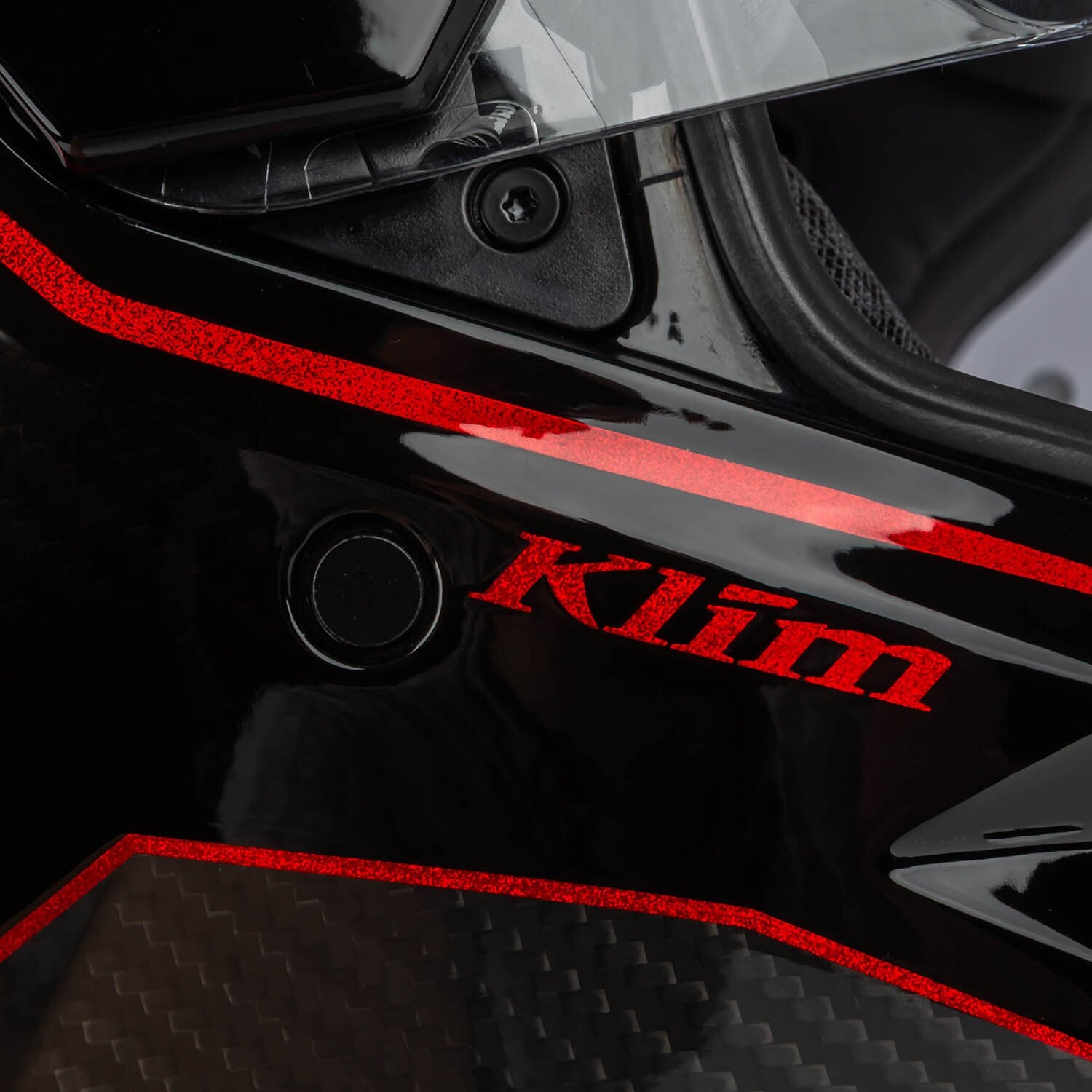 Klim X1 Alpha Helm ECE/DOT Quanta Gloss Black - Fiery Red