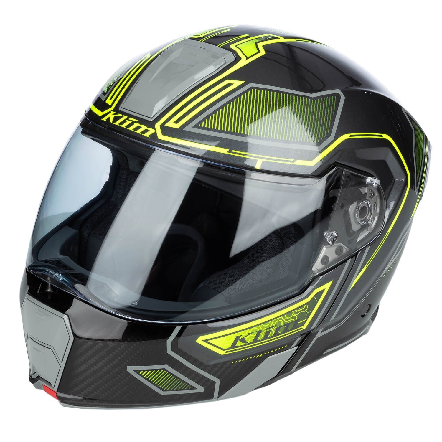 Klim GT1 Expedition Helm ECE/DOT Encrypted Gloss Asphalt - Hi-Vis