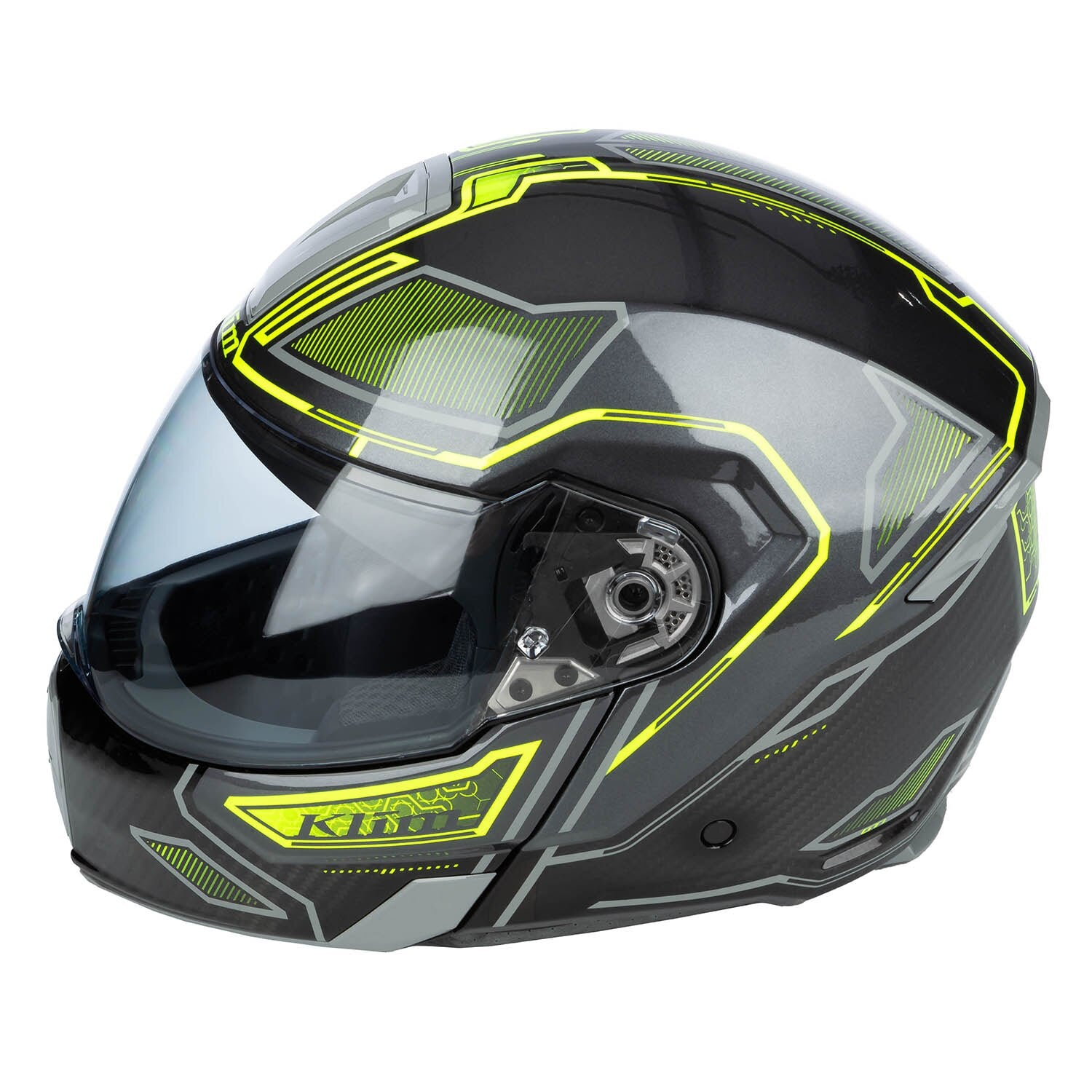 Klim GT1 Expedition Helm ECE/DOT Encrypted Gloss Asphalt - Hi-Vis