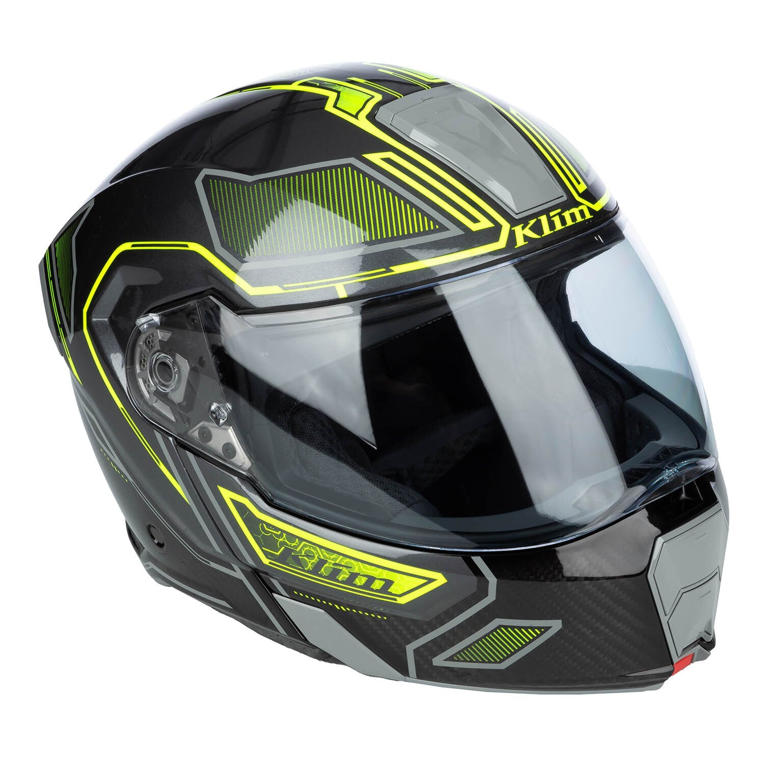 Klim GT1 Expedition Helm ECE/DOT Encrypted Gloss Asphalt - Hi-Vis