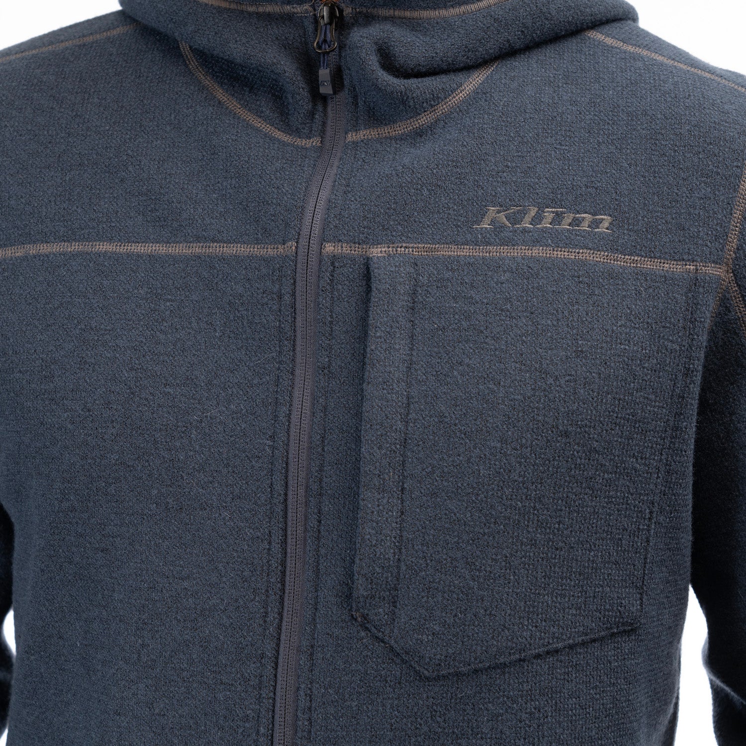 Klim Bighorn Canyon Wool Fleece Hoodie Dress Blue Heather LG