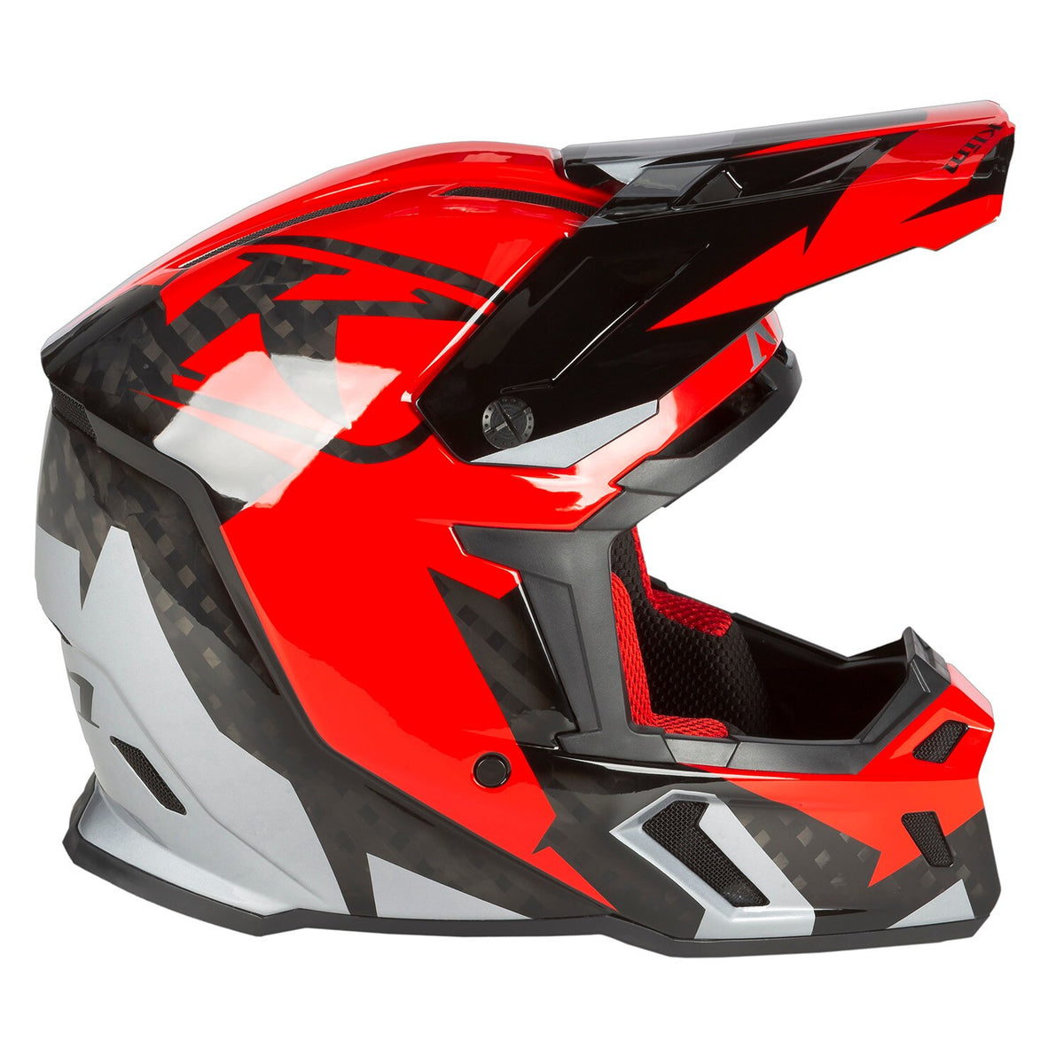 Klim F5 Helm ECE Amp Fiery Red - Metallic Silver