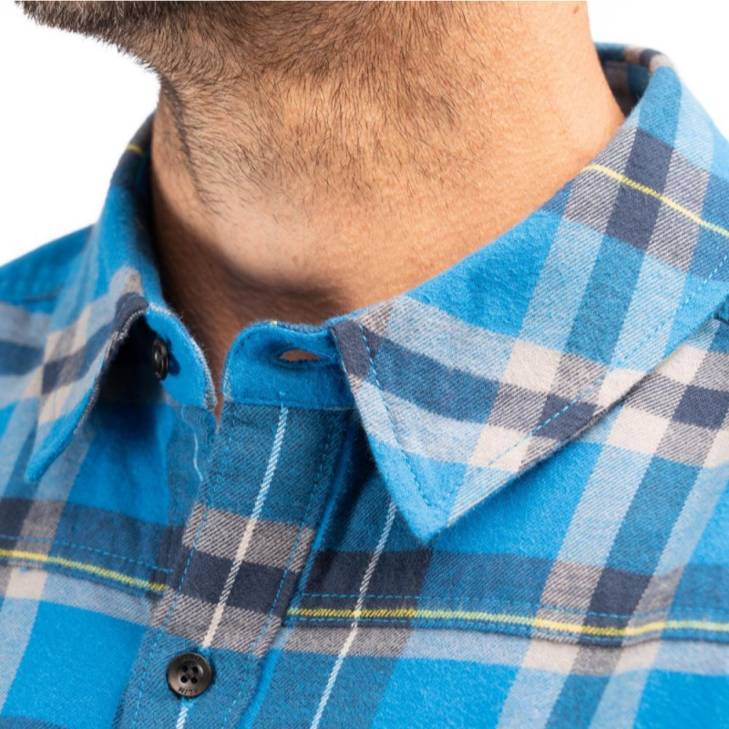 Klim Cottonwood Midweight Flannel Shirt LG Imperial Blue Black