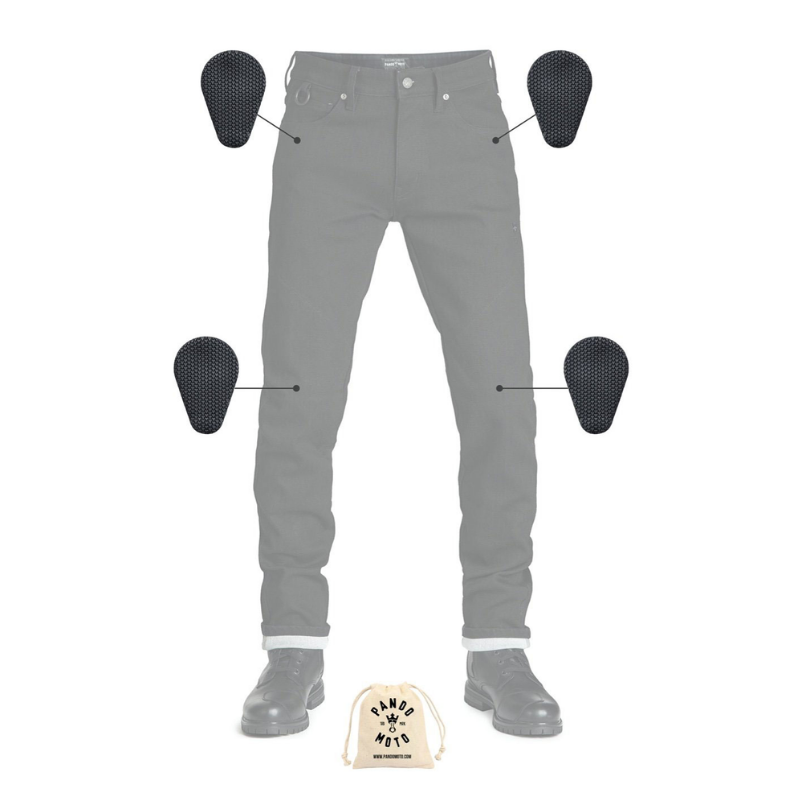 Pando Moto Steel Black 02 – Motorradjeans CE AA