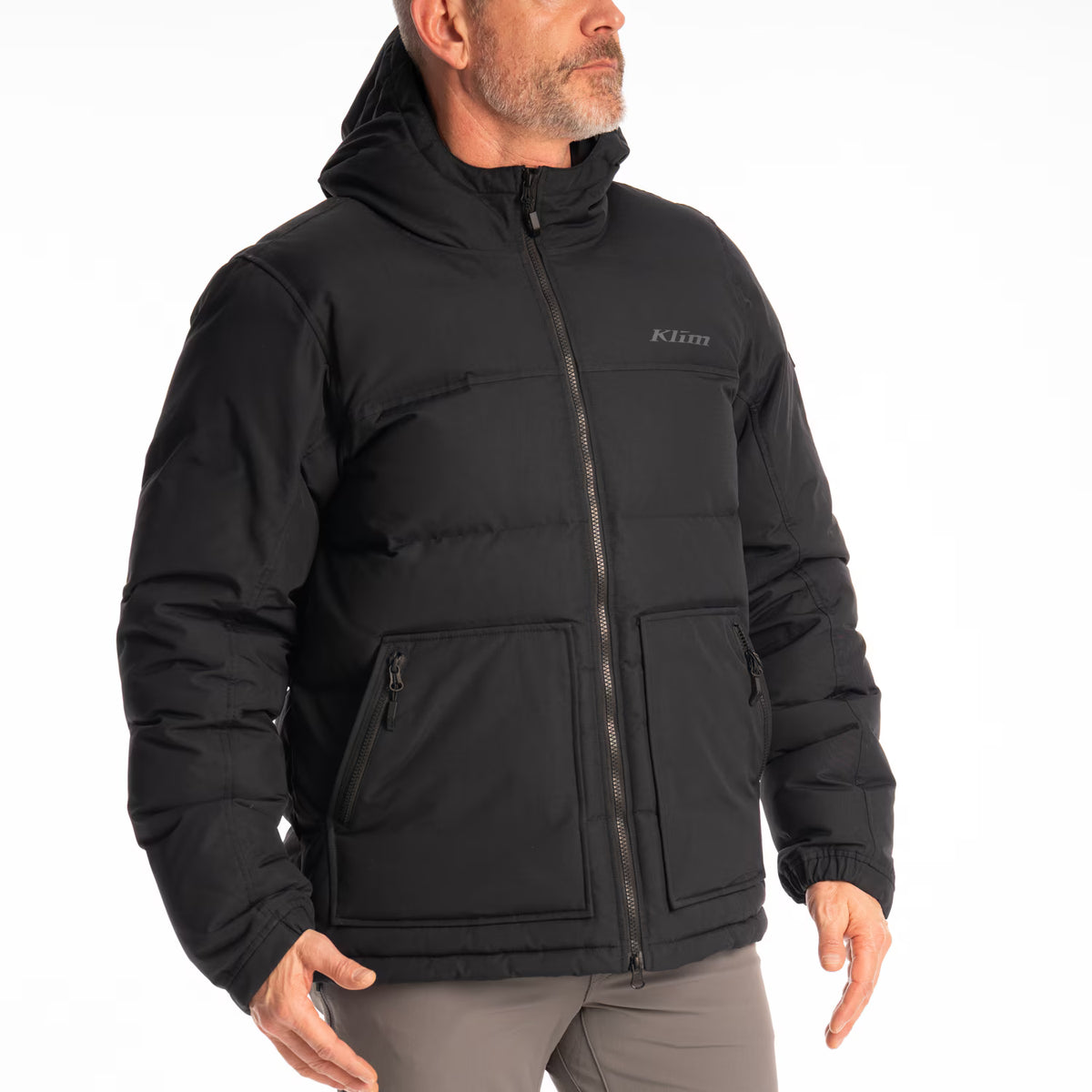 Klim Sawtooth Down Hooded Jacke – Black