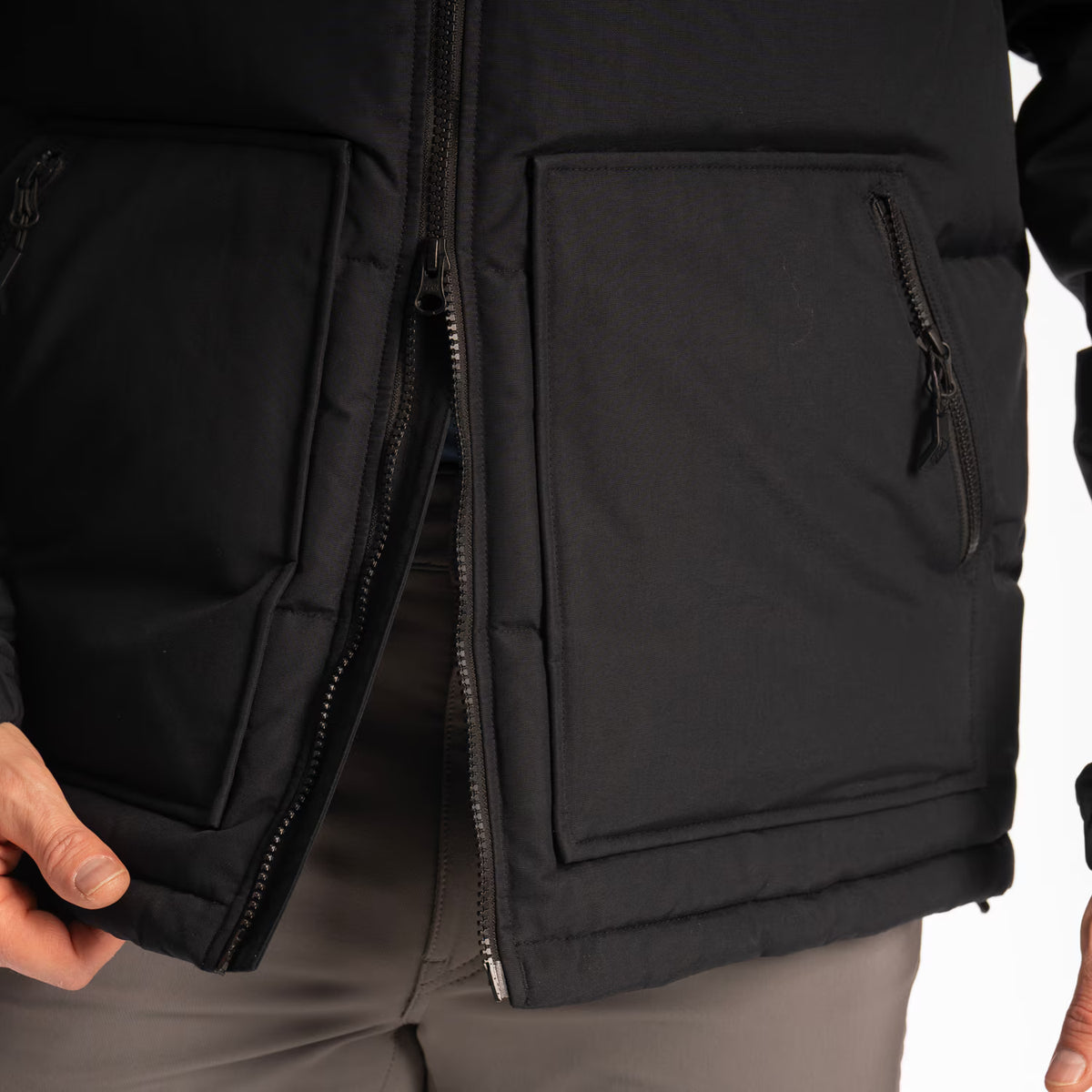 Klim Sawtooth Down Hooded Jacke – Black