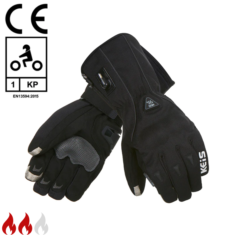 Keis - G701 - Gants moto chauffants