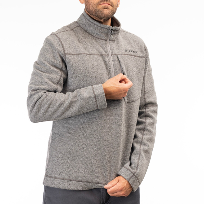 Klim Bighorn Canyon Laine Polaire 1/4 Zip Monument Heather LG